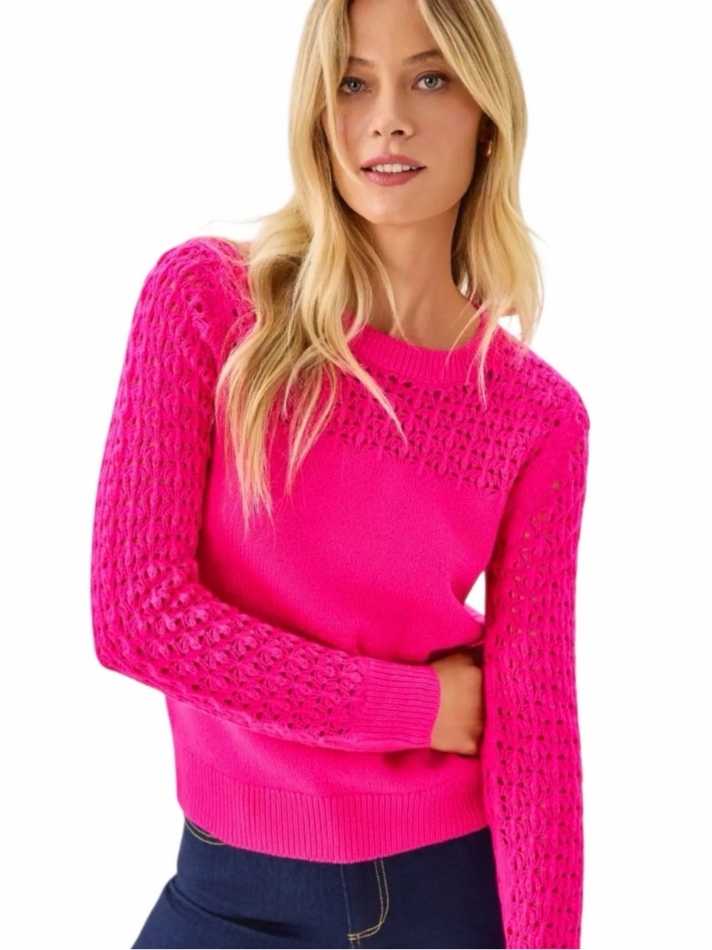 Lilly Pulitzer Hot Pink Women's Knit Pullover Sweater